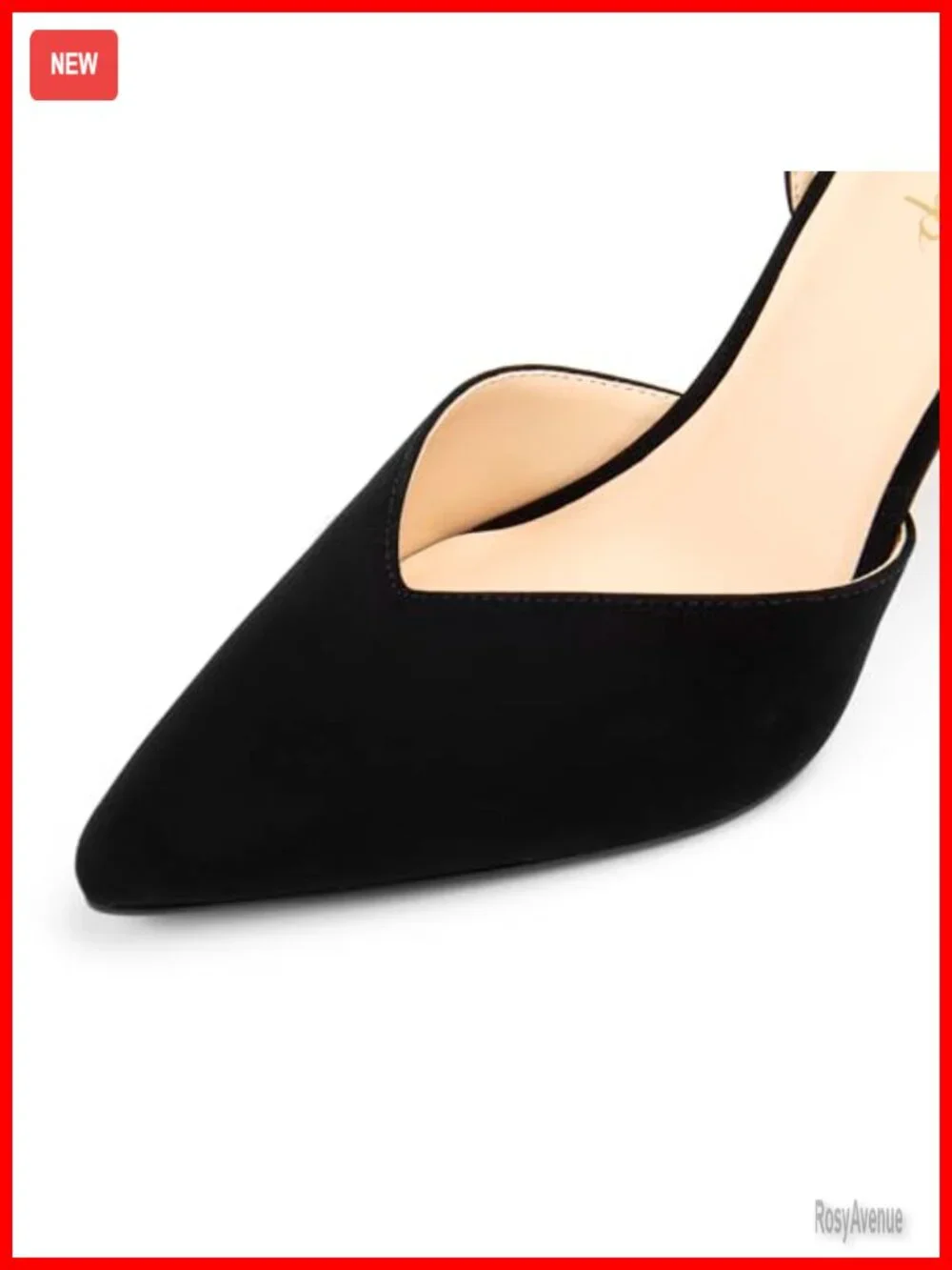 Faux Leather Pointed Toe Kitten Heel Slingback Pumps Women's Dress Shoes